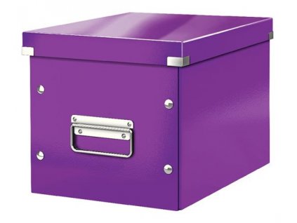 LEITZ Čtvercová krabice Click&Store, velikost M (A5), purpurová
