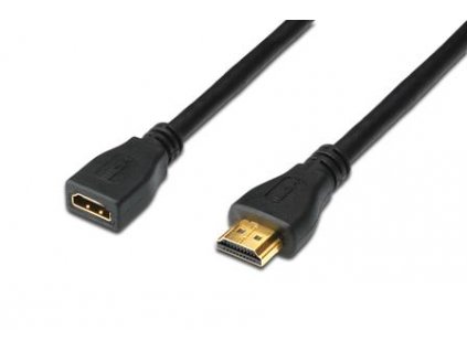 Digitus HDMI High Speed s Ethernetem prodlužovací kabel, typ A, M / F, 2,0 m, HDMI 1.4, UL, bl, zlacené kontakty