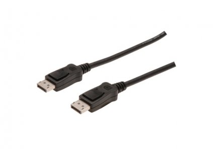 Digitus Připojovací kabel DisplayPort, DP M/M, 10,0 m, s blokováním Full HD 1080p, bl