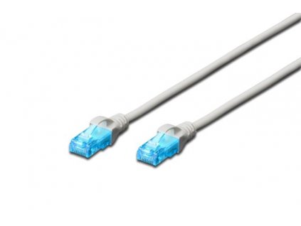 Digitus Patch Cable, UTP, CAT 5e, AWG 26/7, měď, šedý 3m