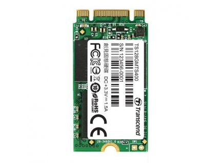 TRANSCEND MTS400S 128GB SSD disk M.2, 2242 SATA III 6Gb/s (MLC), 530MB/s R, 200MB/s W