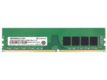 Transcend paměť 32GB DDR4 2666 U-DIMM (JetRam) 2Rx8 CL19