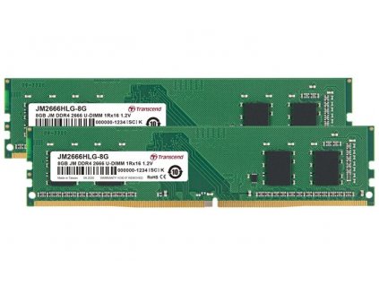 Transcend paměť 16GB DDR4 2666 U-DIMM (JetRam) KIT (2x8GB) 1Rx16 CL19