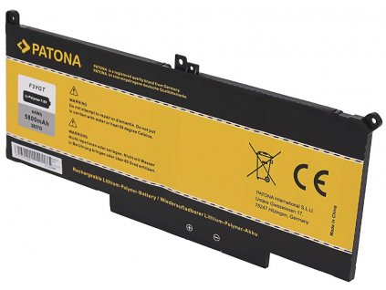 PATONA baterie pro ntb DELL LATITUDE E7280 / E7480 5800mAh Li-Pol 7,6V F3YGT