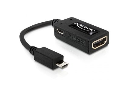 Delock adaptér MHL samec > High Speed HDMI samice + micro USB B samice