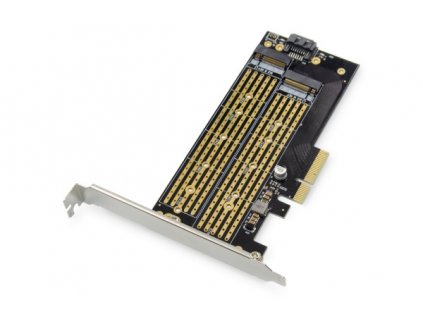 Digitus M.2 NGFF / NVMe SSD PCIexpress Add-On karta podporuje B, M a B + M Key, velikost od 30 ~ 110 mm