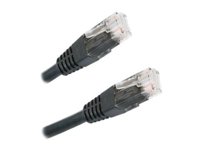 XtendLan Patch kabel Cat 6 UTP 0,5m - černý