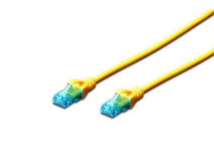 Digitus Ecoline Patch kabel, UTP, CAT 5e, AWG 26/7, žlutý 3m, 1ks