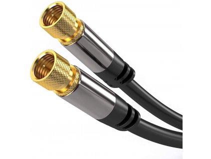 PremiumCord Satelitní antenní HQ kabel F male - F male (135 dB) 4x stíněný 1,5m