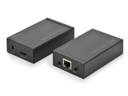 Digitus HDMI Video Extender přes Cat5 s IR ovládáním až 120 m (CAT5e / CAT6), 1080p, 3D podpora, černá