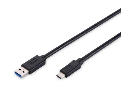 Digitus Připojovací kabel USB typu C, typ C na A M/M, 1m, 3A, 480 MB, verze 2.0, bl