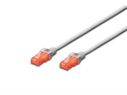 Digitus Ecoline Patch Cable, UTP, CAT 6e, AWG 26/7, šedý 5m, 1ks