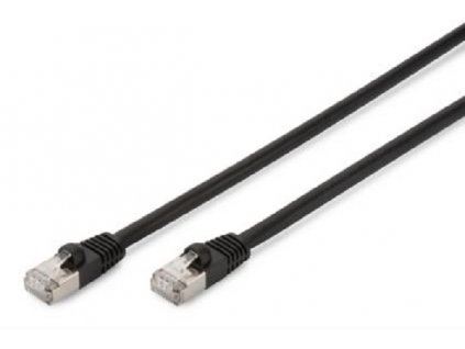 CAT 6 S-FTP outdoor patch cable, Cu, PE, AWG 27/7, length 2 m, black sheath color