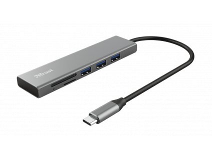 Trust Halyx Fast USB-C Hub & Card reader 24191