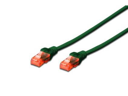 Digitus Patch Cable, CAT 6 UTP, AWG 26, měď, zelený 0,5m