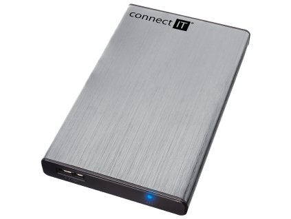 CONNECT IT externí box LITE pro HDD 2,5" SATA, USB 3.0 stříbrný