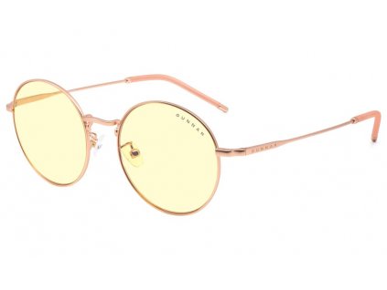 GUNNAR kancelářske/herní brýle ELLIPSE ROSE GOLD * jantárová skla * BLF 65 * GUNNAR focus