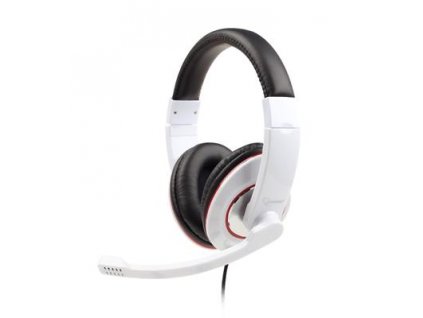 Gembird Sluchátka s mik MHS-001 Gaming glossy white