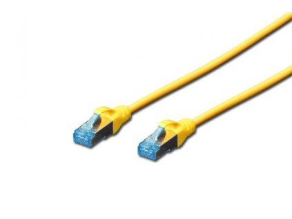Digitus CAT 5e SF-UTP patch cable, PVC AWG 26/7, length 0.5 m, color yellow