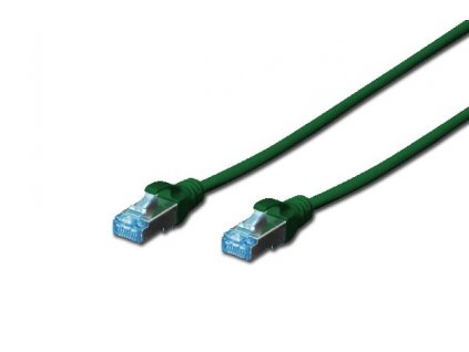 Digitus CAT 5e SF-UTP patch cable, PVC AWG 26/7, length 0.5 m, color green