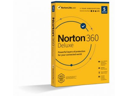 NORTON 360 DELUXE 50GB CZ 1uživatel pro 5 zařízení na 1rok_CZ box