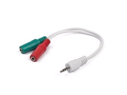 GEMBIRD CCA-418 Gembird 2X3.5MM 4-PIN audio cross-over adaptér, černý