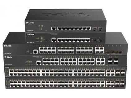 D-Link DGS-2000-28 24-port Gigabit Managed Switch plus 4 Combo 1000BaseT/SFP- 24 x 10/100/1000BASE-T ports- 4 x 100/