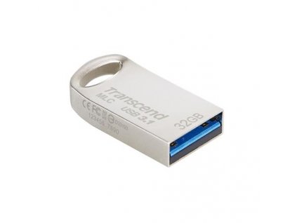 Transcend 32GB JetFlash 720S, USB 3.1 (Gen1) flash disk, MLC, malé rozměry, stříbrný kov