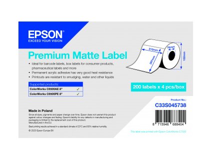 Premium Matte Label 210x297 mm, 200 lab