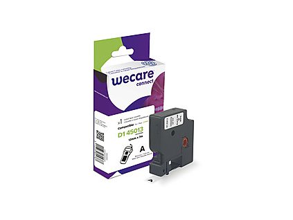 WECARE ARMOR páska kompatibilní s DYMO S0720530,Black/White,12mm*7m