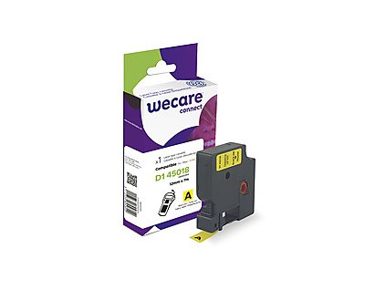 WECARE ARMOR páska kompatibilní s DYMO S0720580,Black/Yellow,12mm*7m