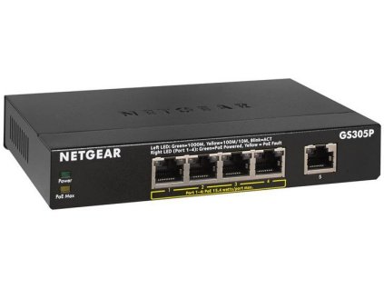 NETGEAR 5PT GE UNMANAGED SWCH W/ POE+