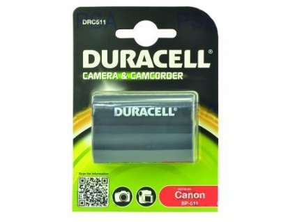 DURACELL Baterie - DRC511 pro Canon DRC511, černá, 1400 mAh, 7.4 V