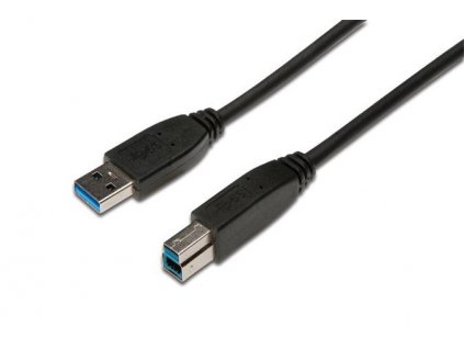 Digitus Připojovací kabel USB 3.0, typ A - B M / M, 1,8 m, kompatibilní s USB 3.0, bl