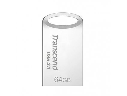 Transcend 64GB JetFlash 710S, USB 3.1 Gen 1 flash disk, malé rozměry, stříbrný kov