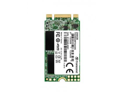 TRANSCEND MTS430S 256GB SSD disk M.2, 2242 SATA III 6Gb/s (3D TLC), 530MB/s R, 400MB/s W