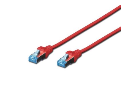 Digitus CAT 5e SF-UTP patch cable, PVC, AWG 26/7, length 0.5 m, color red