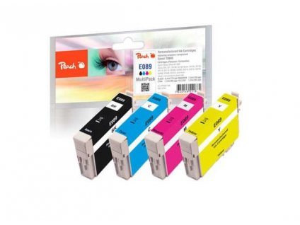 Peach Epson Inkoustová náplň T0895 MultiPack 1x Black, Cyan, Magenta, Yellow, 1x8,4ml; 3x7,2ml, kompatibilní