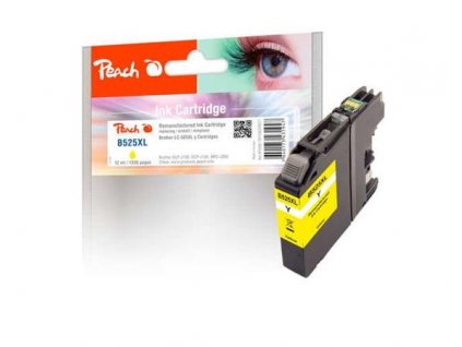 Peach Brother Inkoustová náplň LC-525XL, 12ml, kompatibilní - žlutá