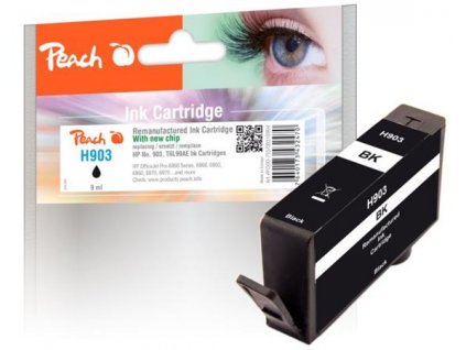 Peach HP Inkoustová náplň T6L99AE, No. 903, 11 ml kompatibilní - černá