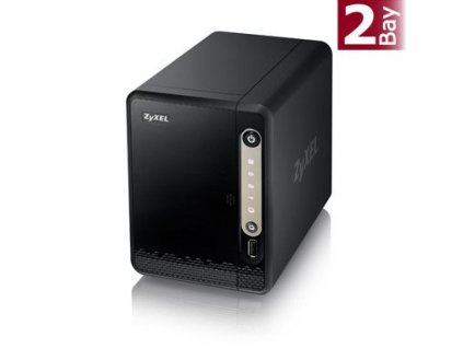 Zyxel NAS326, 2-bay Single Core Personal Cloud Storage, Dual Core CPU 1.3GHz, 512MB DDR3 memory, 2 SATA II 2.5"/3.5"HDD,