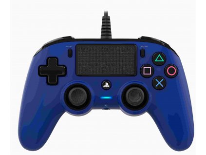Nacon Wired Compact Controller - ovladač pro PlayStation 4 - modrý