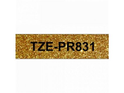 Brother - TZe-PR831 černá / zlatá (12mm, 8m,)