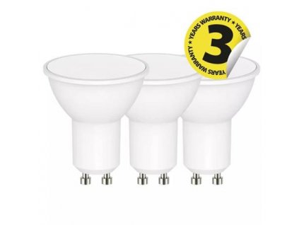 Emos LED žárovka MR16, 9W/60W GU10, WW teplá bílá, 806 lm, Classic, F, 3 PACK