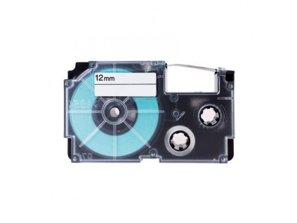 PRINTLINE kompatibilní páska s Casio XR-12WE1 12mm, 8m, černý tisk/bílý podklad