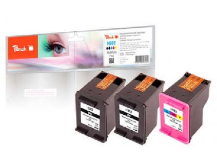 Peach HP Inkoustová náplň PI300-658, No. 302, MultiPack Plus, 2x6, 1x7,5 ml CMYK kompatibilní