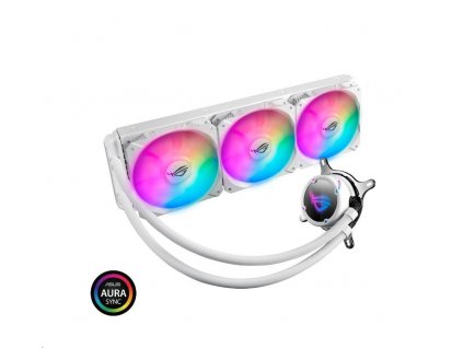 ASUS vodní chladič CPU AIO ROG STRIX LC 360 RGB White Edition, 3x120mm