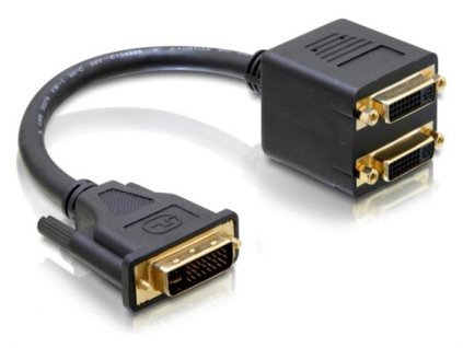 Delock Adaptér DVI-I (Dual Link) samec na 2 x DVI-I (Dual Link) samice