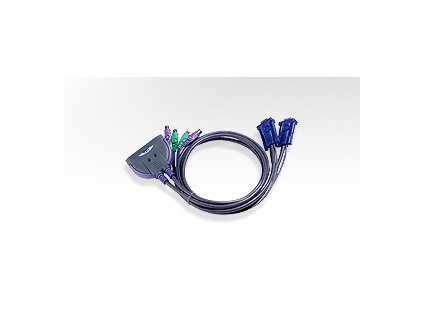 ATEN KVM switch CS-62S PS/2 2PC mini vč. kabeláže 0,9m