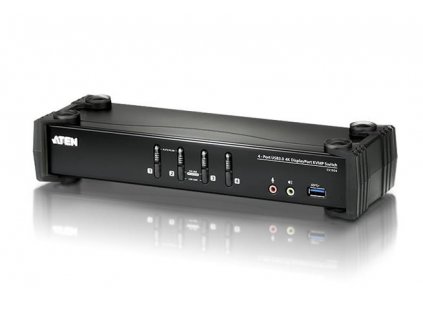 ATEN KVM switch CS-1924, 4-Port USB 3.0 4K DisplayPort (4K,USB 3.1 Gen 1)